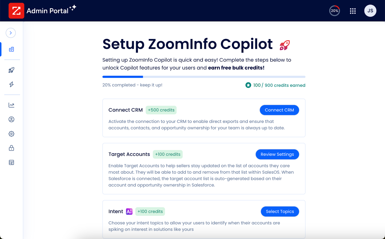 Overview of ZoomInfo Copilot Admin Portal